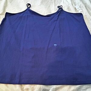 TANK TOP, SCOOP NECK, DEEP BLUE, SIZE 4X, ADJUSTABLE STRAPS, FORM FITTING, PENNI